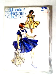 Rare Authentic Patterns 276 Square Dance Circle Skirt Flutter Dress 5-9 Uncut - Picture 1 of 2