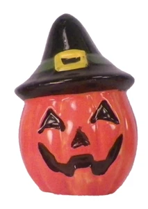 3 Pumpkin Napkin Rings Jack O' Lantern Halloween Ceramic Lego Korea Vintage - Picture 1 of 9