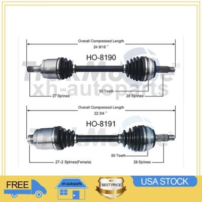 2 Front Left Front Right TrakMotive CV Axle Shaft For Acura RSX 2002~2006 - Image 1 of 3