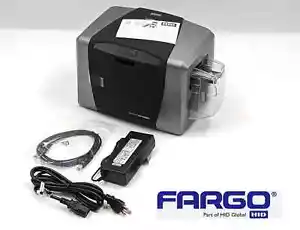 HID Fargo DTC1250e Single Sided ID Card Printer & Encoder 300 dpi starter pack - Picture 1 of 5