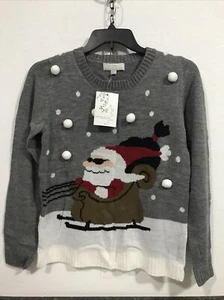 CAROLYN TAYLOR - WOMEN - SWEATER - GRAY - SIZE MEDIUM NWT  (7-TW-232) - Picture 1 of 5