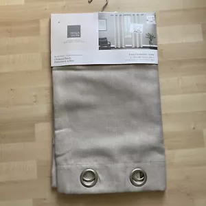 Design Décor Linen Crossweave Curtains Grommet Panels 38”x96" Set of 2 - Picture 1 of 5