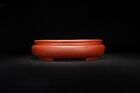 10.83in Chinese Classical Refine Zisha Handmade Round Bonsai Large Flower Pot