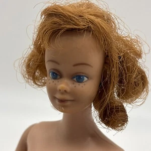 Vintage 1960s Barbie Midge Doll Red Flip Hair Freckles Blue Eyes Mattel 12 in - Picture 1 of 20