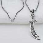 925 Sterling Silver Hazrat Ali(RA) Zulfiqar Sword Men's Necklace