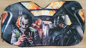 Batman & Joker UV Sun Shade Visor Windshield Universal Accordion Fold Car Truck - Picture 1 of 5