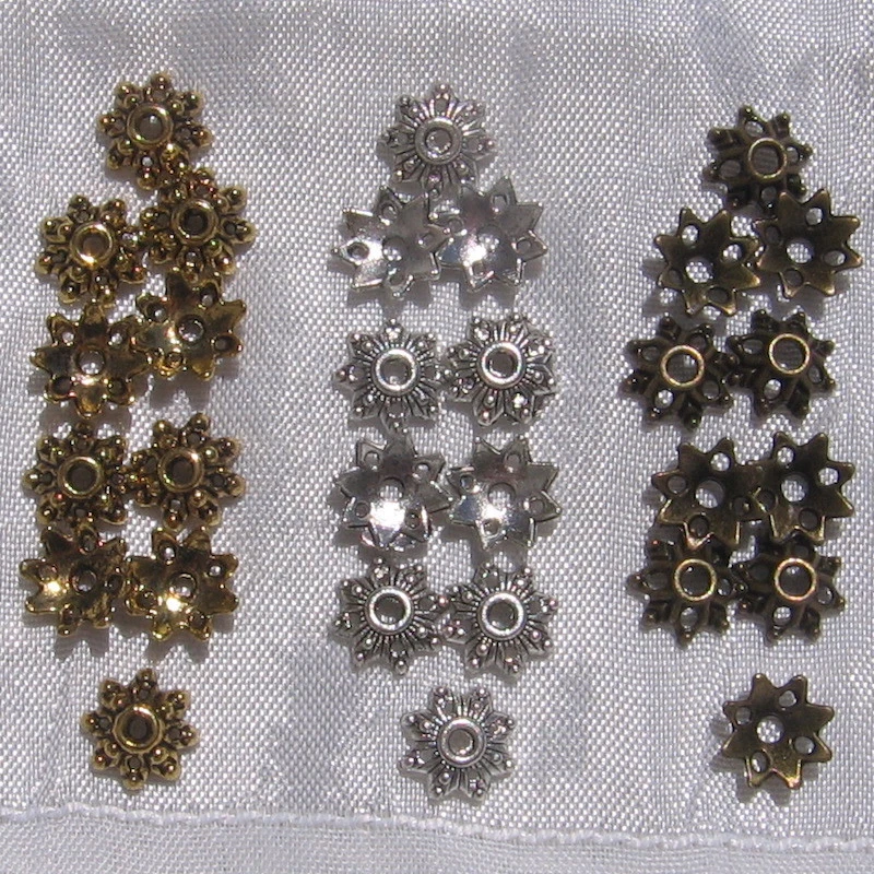 30 coupelles 8mm CHOIX métal argenté doré bronze intercalaires spacers perles  - Photo 1/1