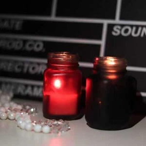 Small, Scented, Hand-Made, Multi-Colored, Single-Wick Scented Jar Candle - Picture 1 of 14