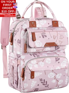 Diaper Bag Backpack for Baby Girl, Multifunction Waterproof Diaper Bag for Mom D - Picture 1 of 12