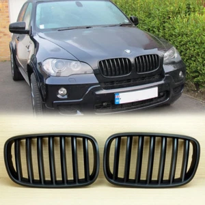 Matte Black Front Grille Grill for BMW E71 X6 Series E70 X5 Series 30d 40d 35d - Imagen 1 de 7