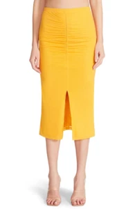 NWT BB DAKOTA STEVE MADDEN Radient Yellow SKIRT XL. Lined Mesh (47) - Picture 1 of 8