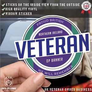 Northern Ireland Veteran Vinyl Window Sticker Decal - Picture 1 of 4