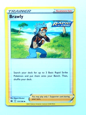 Brawly 131/198 NM Pokemon TCG Card Chilling Reign ENG 2021 Suporter Uncommon - Image 1 of 2