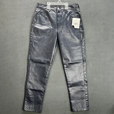 Marithe Francois Girbaud Wax Jeans 30x30 Blue 80s 90s Coated Rare Deadstock - Image 1 of 4