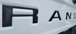 Tailgate raised letters compatible with NEW RANGER 2024 25 REAL CARBON FIBER - Picture 1 of 3