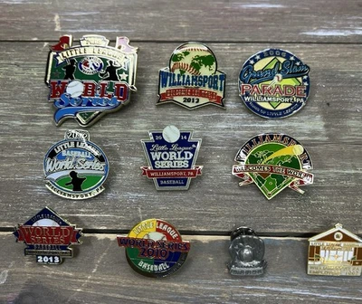 SE VE BIEN Lote 10 Prendedores de Béisbol Serie Mundial de Pequeñas Ligas Diferentes LLWS VER FOTO Foto 1 de 4