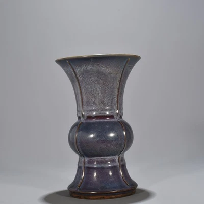 10.2" Canción Dinastía Jun Horno Porcelana Rosa Púrpura Esmalte Flor Dendrobium zun Foto 1 de 4