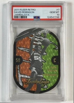 POP 1! DAVID ROBINSON PSA 10 2011-12 FLEER RETRO #7 JAMBALAYA SP 1746 - Image 1 of 2