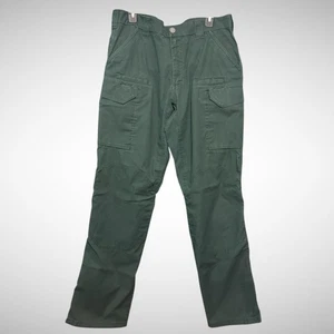 First Tactical Pants Mens 36X34 Solid Green Cargo Tactical Rip Stop pre owned  - Picture 1 of 8