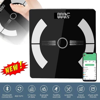 Körperfettwaage Personenwaage Digital mit APP 180 kg Waage Personen Smart Waage - Bild 1 von 4