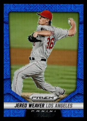 Panini Prizm #138 2014 Jered Weaver Prizms Blue Mojo #/75 Foto 1 de 2
