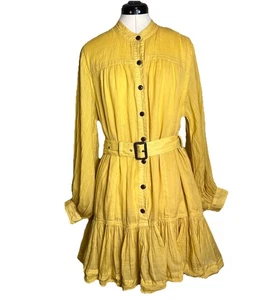 Banana Republic Damen LS Midikleid mit Knopfleiste fließend leicht gefüttert|Gr:L - Bild 1 von 24