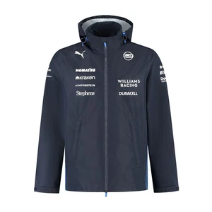 PUMA Williams Racing Rp Rain Full Zip Jacket Mens Blue Casual Athletic Outerwear - Picture 1 of 4