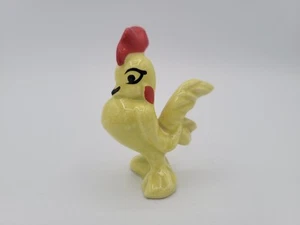 MCM Vintage Pottery Ceramic Yellow Rooster Figurine 3" - Picture 1 of 6