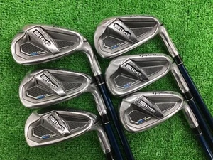 TaylorMade SIM2 MAX OS Iron Set 6-9,Pw,Aw 6pc Flex Stiff TENSEI BLUE TM60 - Picture 1 of 6