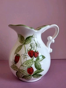 Vintage Enesco Erdbeere Design Keramik Krug Landhaus Grannycore Japan - Bild 1 von 7