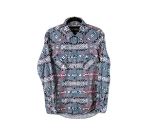 Rock and Roll Cowboy Hemd Herren Größe Small Langarm Baumwolle Azteken Tribal Print - Bild 1 von 23
