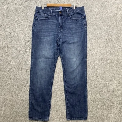 Pantalones de mezclilla Apt 9 ajustados Premier Flex para hombre 36x30 azul lavado medio pierna recta Foto 1 de 4