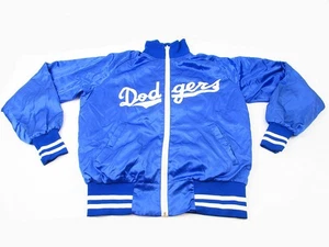 Vintage L.A. Los Angeles Dodgers Eastport Satin Jacket c1980's Medium - Picture 1 of 15