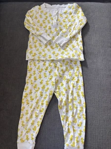 ROLLER RABBIT YELLOW DUCK PAJAMA SET SIZE 12-18 RUNS SMALL - Picture 1 of 3