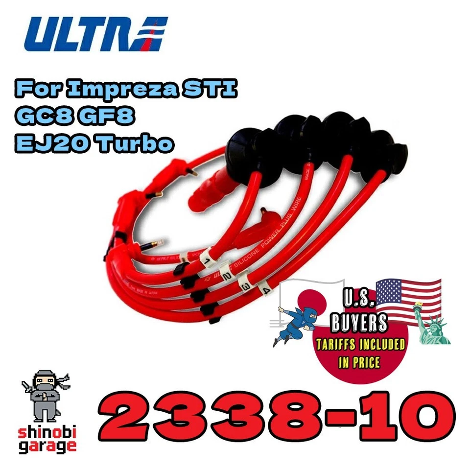 🔥OFERTA ULTRA cables de enchufe rojos para Subaru Impreza STI GC8 GF8 1998-2000 EJ20 Turbo Foto 1 de 1
