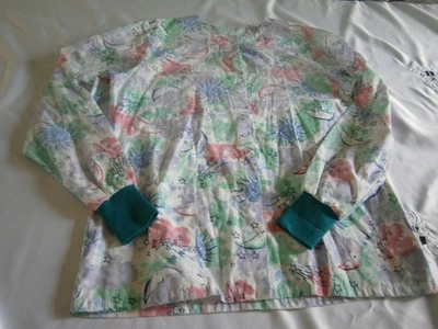 Fashion Medical Uniform Scrubs Miami Top Sleeves Women's M  Sun Moon Stars - Image 1 of 2