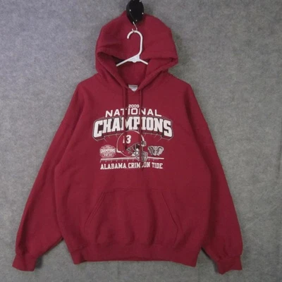 Alabama Crimson Tide Hoodie Mens Large Red NCAA Football National Champions 2009 - Image 1 of 4