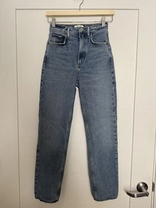 Agolde High Rise Stovepipe Jeans Damen Gr. 23 Blau Straight Leg Denim - Bild 1 von 15