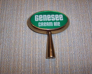 Genesee Cream Ale Beer Tap Handle / Green Gold Tone  3-1/2” - Picture 1 of 1
