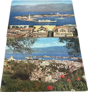 Foto cartolina Souvenire Messina Panorama dello stretto - Cartolina Vintage - Imagen 1 de 2