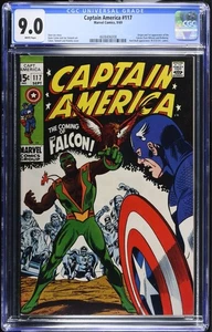 1969 Captain America 117 CGC 9.0. 1st Appearance of Falcon. Sam Wilson. - Picture 1 of 2