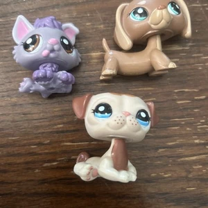 Original LPS Littlest Pet Shop Dachshund #1751 + Husky #1752 + Pug #1753 Set - Picture 1 of 2