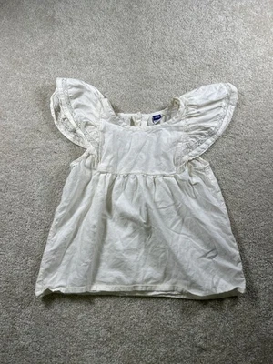 Old Navy DGirls Large 10-12 Ruffle Flutter Sleeve Lace Trim Boho Summer Top - Image 1 of 4