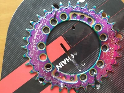 FOURIERS Ti-coating Oval Chainring for Shimano XT M8000 Mountain Bike Chainwheel - Image 1 of 4