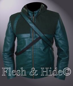 Stephen Amell Oliver Queen Green Arrow Jacket, Quiver & Removable Hood