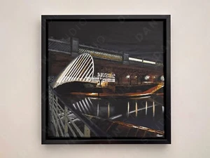 'Castlefield Bridges' Original Impressionist Painting on Canvas by Dan Whelan - Picture 1 of 2