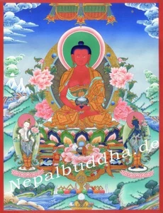 Thangka Buddha "hochwertigste Kunstdrucke" Tibetische Gottheiten Nepalbuddha - Picture 1 of 12