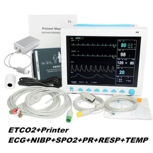 CMS8000 Vitalzeichenmonitor CO2 Patientenmonitor mit Drucker EKG Kapnograph NIBP - Picture 1 of 13