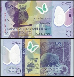 SAO TOME E PRINCIPE 5 DOBRAS 2016 UNC MUZARANHO-FINGUI (CROCIDURA FINGUI)BRACCIA A - Foto 1 di 1