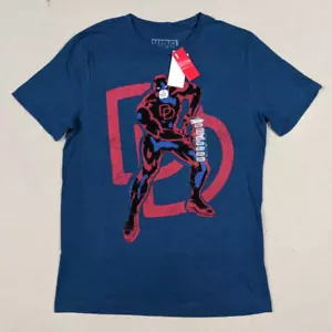 NWT Marvel Comics DareDevil French Blue T-Shirt Men's Size Small - Picture 1 of 15